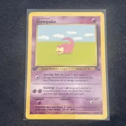 Pokemon TCG WoTC Slowpoke 55/62 Fossil First Edition Near Mint NM - Image 1