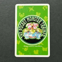 S3032 Flareon 9 Of Clubs Japanese Pokemon Venusaur Green Poker N07 - Image 2