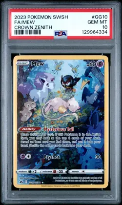 Pokemon Mew GG10/GG70 Crown Zenith: Galarian Gallery Holo - PSA 10 Gem Mint - Image 1