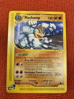 Pokemon TCG MACHAMP 16/144 SKYRIDGE 2003 Rare Non -Holo - Image 1