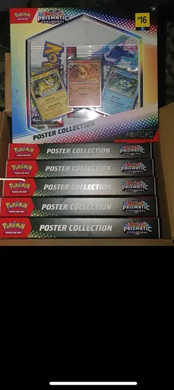 Case of 6 Pokemon Scarlet & Violet Prismatic Evolutions Poster Collection Sealed - Image 1