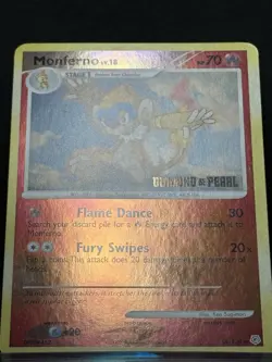 Pokemon Monferno Reverse Holo Stamped Card #56/130 Diamond and Pearl Edition LP+ - Image 3