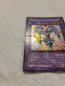 Yugioh Elemental Hero Shining Flare Wingman CT03-EN004 Secret Rare HP Card - Image 3