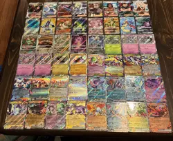 48 Pokemon Mega Ex Full Art Illustration Rare Shiny Cards Gengar Mimikyu Lot - Image 1