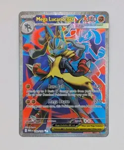 Mega Lucario ex #160/132 Ultra Rare Full Art Pokemon Card Mint Condition - Image 1