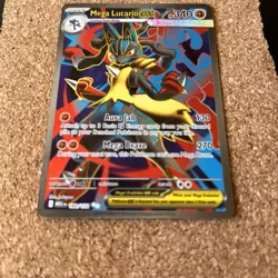 Mega Lucario ex #160/132 Ultra Rare Full Art Pokemon Card Mint Condition - Image 3
