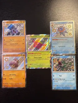 Pokemon TCG Lot of 5 Paldean Fates Baby Shiny Cards Near Mint - Image 1