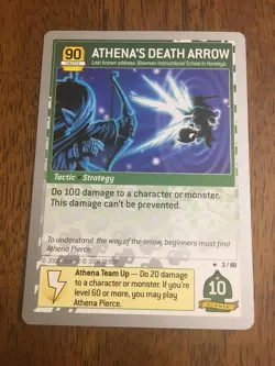 MapleStory iTCG - Athena's Death Arrow 3/60 Silver 2008 WOTC Trading Card Game - Image 1