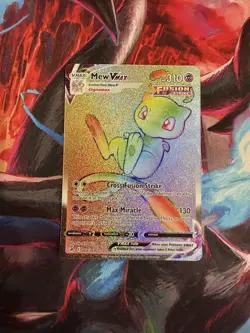Pokemon Mew VMAX TCG Fusion Strike Secret Rare Holo Card 268/264 Near Mint - Image 1