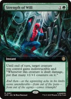 ~ Strength of Will (Extended Art) ~ NM Foil ~ Marvel's Spider-Man ~ MTG ~ - Image 1
