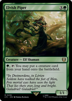 Elvish Piper MTG Rare Lord of the Rings Magic: The Gathering Commander Shaman - Image 1