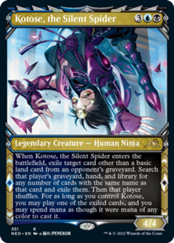 1x Kotose, the Silent Spider - Showcase NM-Mint, English Kamigawa: Neon Dynasty - Image 1