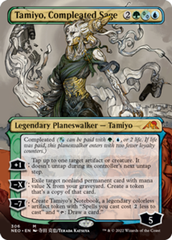 1 x Tamiyo, Compleated Sage - Borderless - Kamigawa: Neon Dynasty - NM-Mint - MT - Image 1