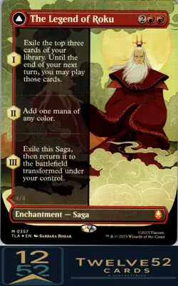 MTG - TLA - #357 The Legend of Roku Foil,Mythic Near Mint or Better - Image 1