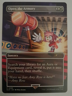 Open the Armory NM/M Sonic the Hedgehog Secret Lair MTG Magic the Gathering - Image 1