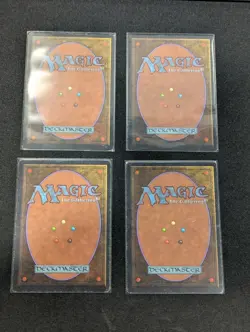 Lightning Bolt Playset 4x Unlimited Christopher Rush Auto Signed MtG Magic - Image 2