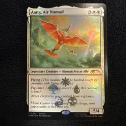 MTG NM 1x Promo Aang, Air Nomad -001- Foil Avatar: The Last Airbender: Near Mint - Image 1