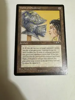 Magic The Gathering Helm of Obedience (Alliances 1996) - Image 1