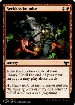 MTG Reckless Impulse Normal NM The List Reprints Magic 174/277 - Image 1