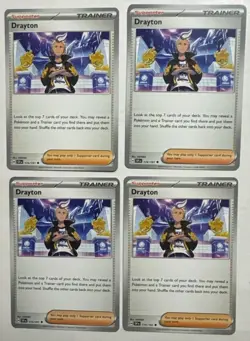 x4 Drayton 174/191 Surging Sparks Pokemon Playset NM/M - Image 1