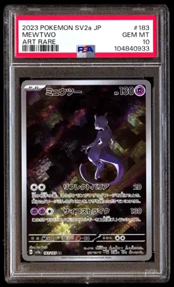 PSA 10 Mewtwo 183 Pokemon SV2A 151 Japanese 2023 Art Rare - Image 1