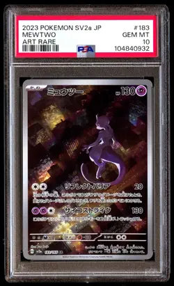 PSA 10 Mewtwo 183 Pokemon SV2A 151 Japanese 2023 Art Rare - Image 1