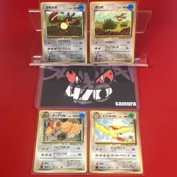 4set!! EX~NM-) Pokemon Card Old-Back Era Special Set Japanese Farfetch'd Pidgeot - Image 1