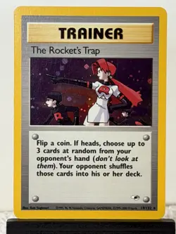 Pokemon TCG Rocket’s Trap Trainer Gym Heroes Holo 19/132 LP - Image 1