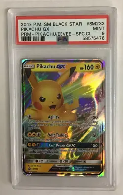 2019 Pokemon SM Black Star Promos Pikachu #SM232 PSA 9 - Image 1
