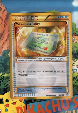 Pokemon TCG Weakness Policy 164/160 XY - Primal Clash Secret Rare Holo Played - Image 1