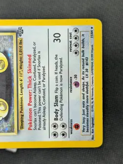Snorlax 11/64 - Jungle Unlimited Holo Rare WOTC Pokemon TCG MP - Image 5