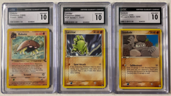 Pokemon Set: Kabuto 50/62, Larvitar 11/17, & Geodude 53/92 CGC Gem Mint 10 - Image 1