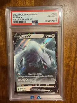 2022 POKEMON SWORD & SHIELD SILVER TEMPEST #138 LUGIA V PSA 10 - Image 1