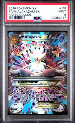 M Alakazam EX 118/124 PSA 9 Full Art 2016 Pokemon XY Fates Collide - Image 1
