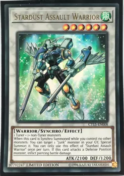 Yu-Gi-Oh! TCG Stardust Assault Warrior CT15-EN008 Ultra Rare Limited Ed NM - Image 1