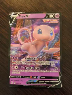 MINT⭐Mew V 060/159 Crown Zenith Holo Pokemon TCG Card FUSION STRIKE - Image 1