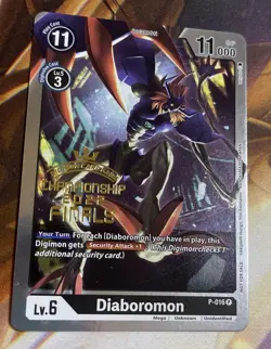 Digimon Card Game Diaboromon P-016 Championship 2022 Finals Stamp - Image 1
