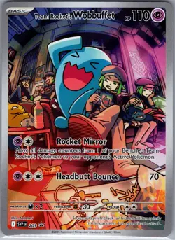 Team Rocket's Wobbuffet SVP 203 SV: Scarlet & Violet Promo - Pokemon Card - NM - Image 1