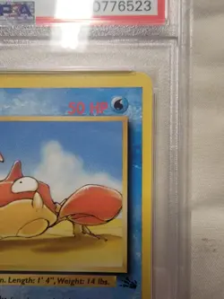 Krabby #51 PSA Graded VG-EX 4 Fossil Vintage Pokemon Card TCG WOTC 1999 Common - Image 3