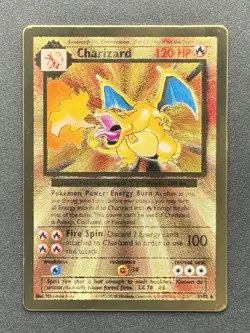 Pokemon Celebrations Gold Metal Charizard Card 4/102 Premium Collection - Image 1