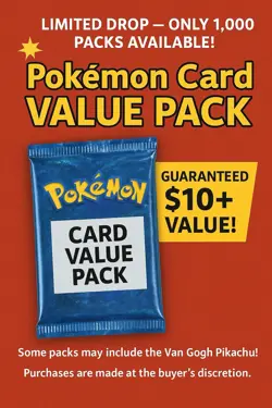Pokemon Card Pack - $10+ Value! 1,000 Made - Van Gogh Pikachu Could Appear! - Image 2