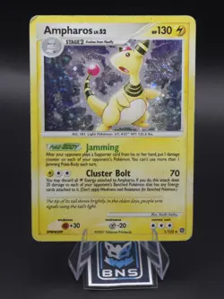 Ampharos - 1/132 - Holo Rare w/ Swirl - Secret Wonders HP Pokemon Card TCG - Image 1