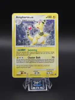 Ampharos - 1/132 - Holo Rare w/ Swirl - Secret Wonders HP Pokemon Card TCG - Image 2