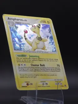 Ampharos - 1/132 - Holo Rare w/ Swirl - Secret Wonders HP Pokemon Card TCG - Image 3