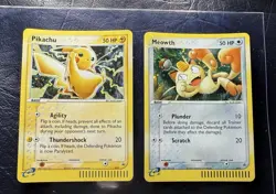 2003 RAW 2 Card lot PIKACHU 12 MEOWTH 13 HOLO Rare POKEMON Promos - Image 1
