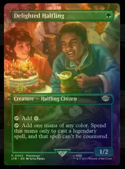 Delighted Halfling Prerelease Foil Magic: The Gathering (never played,near mint) - Image 1
