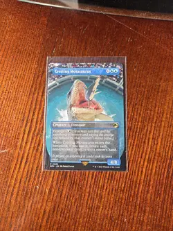 MTG Magic the Gathering Cresting Mosasaurus Borderless, Jurassic Park - Image 1