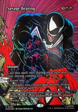 Savage Beating (Borderless) Foil M Marvel Universe Eternal-Legal 26 NM - Image 1