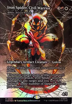 Iron Spider, Civil Warrior - Alibou, Ancient Witness (Borderless) Foil M Marvel - Image 1
