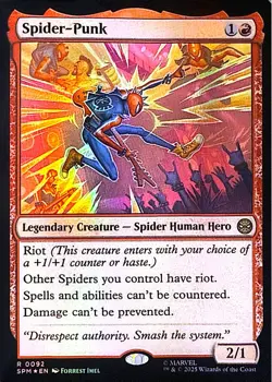 Spider-Punk Foil R Marvel's Spider-Man 92 NM - Image 1